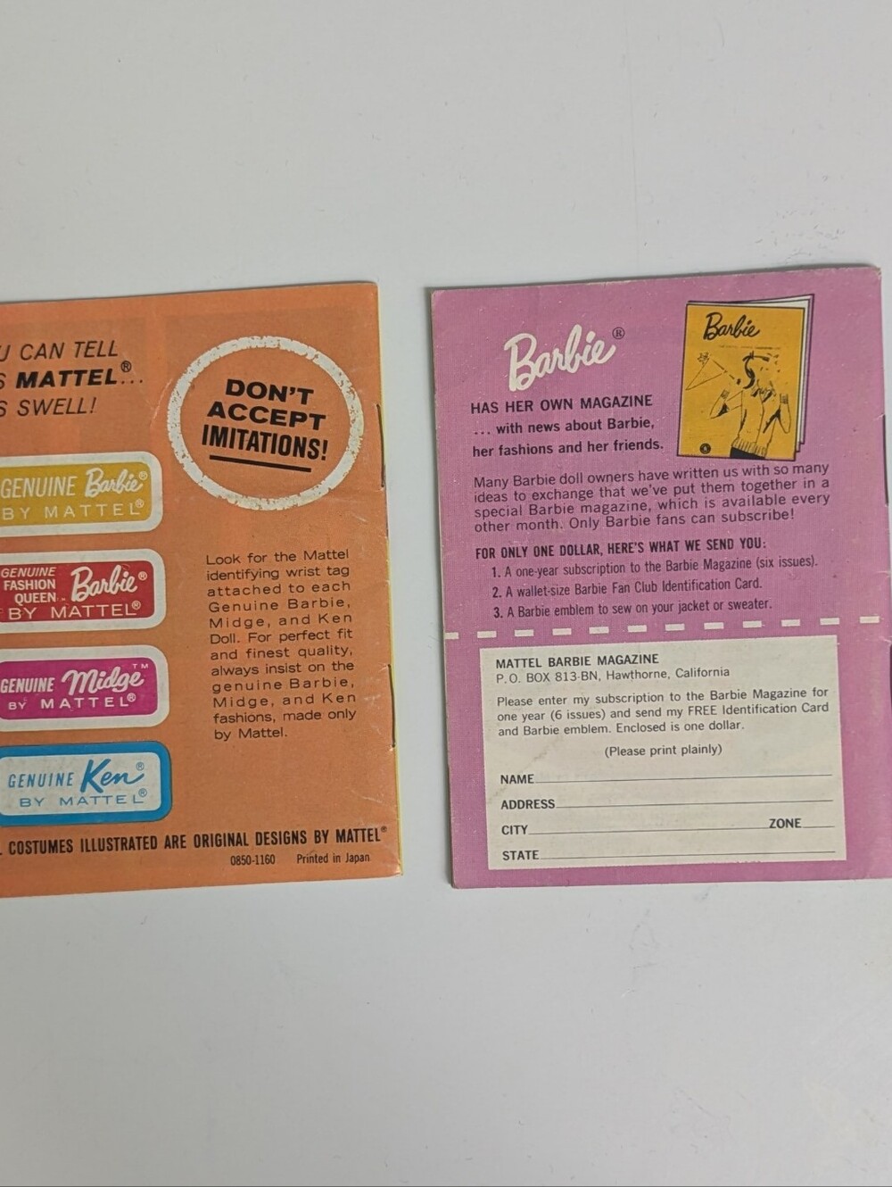 Vintage Barbie And Ken Barbies Boyfriend Midge 1962 Fashion Catalog Bundle - Picture 4 of 8